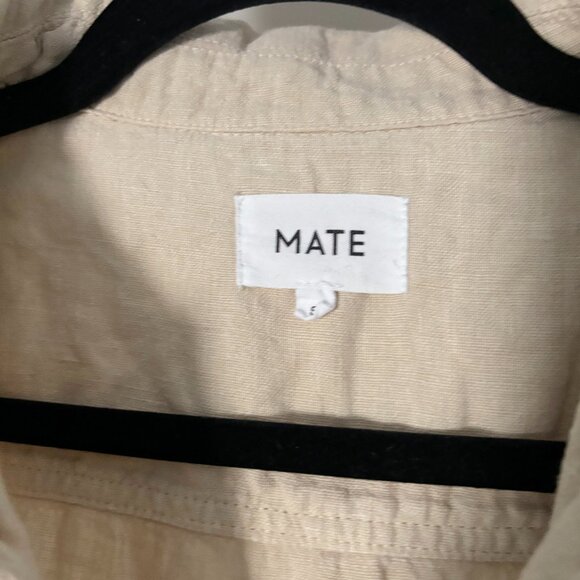MATE The Label Linen Long Sleeve Jumpsuit in Natural - Picture 7 of 8